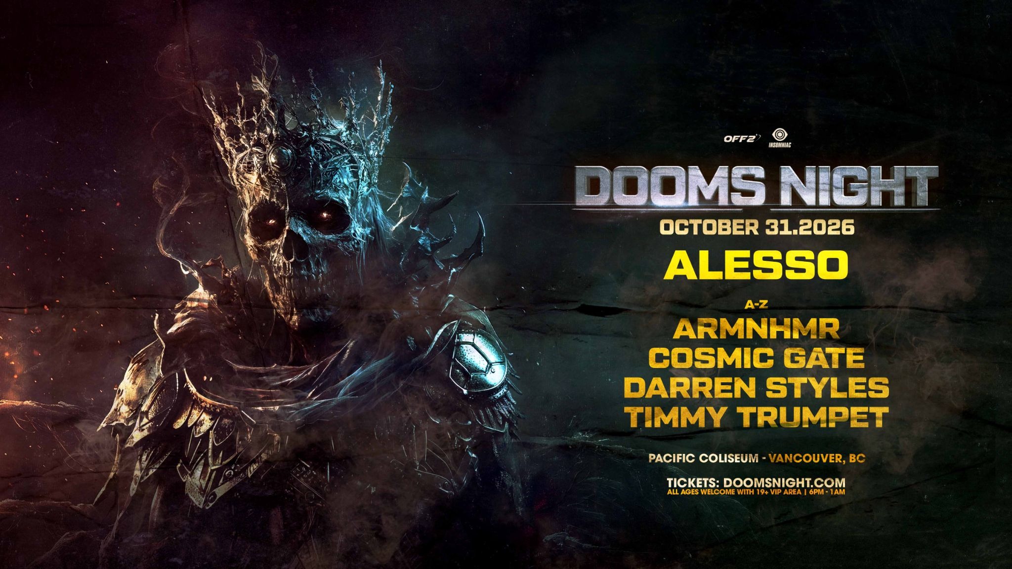 Dooms Night Festival Returns to Vancouver with Alesso, Timmy Trumpet & More