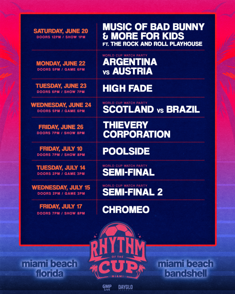 Chromeo, Thievery Corporation & More Headline Miami’s Rhythm Of The Cup Series