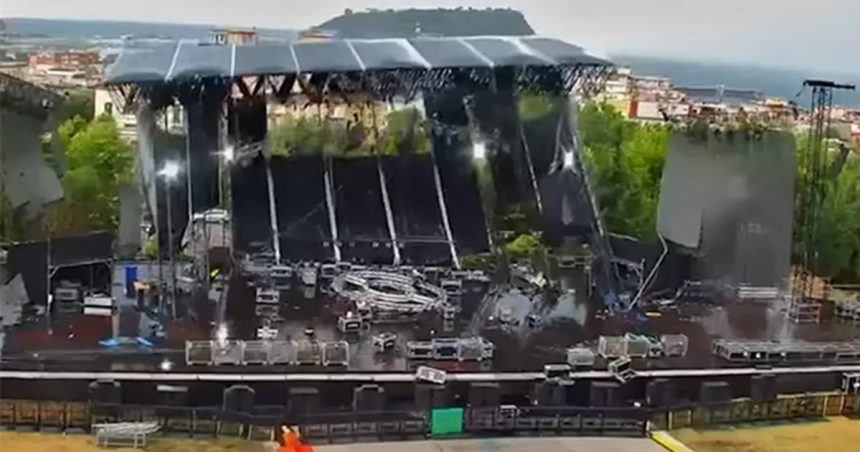 Main stage collapses at Naples’ Alien Sound Festival