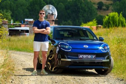 2026 Nissan Micra EV 52 kWh real life range test with 18-inch wheels and summer tires