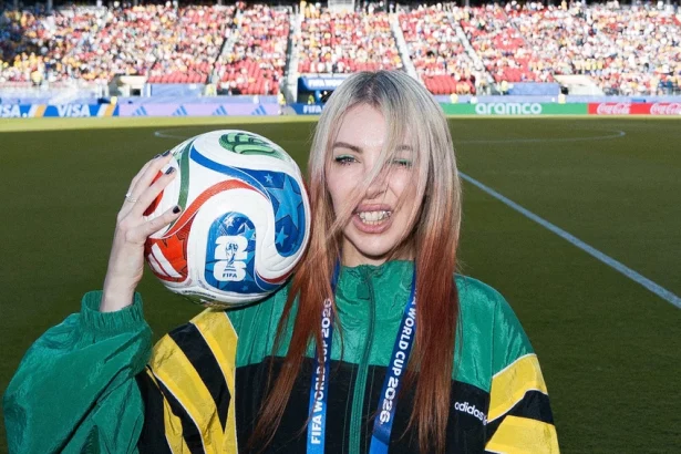 Alison Wonderland carries match ball onto pitch as Australia’s FIFA World Cup stadium captain