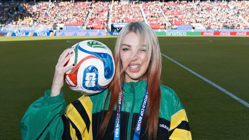 Alison Wonderland carries match ball onto pitch as Australia’s FIFA World Cup stadium captain