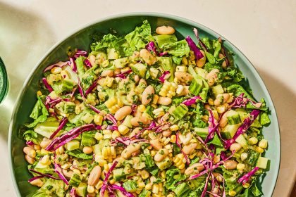 High-Fiber Cucumber, Corn & White Bean Salad