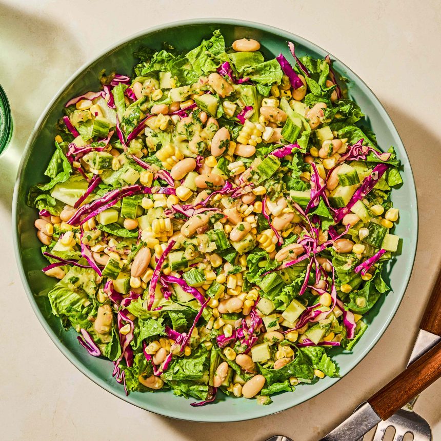 High-Fiber Cucumber, Corn & White Bean Salad