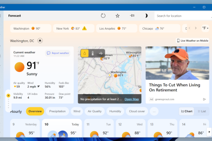 Windows 11’s Weather app uses 5x more RAM than macOS. That’s over 1GB
