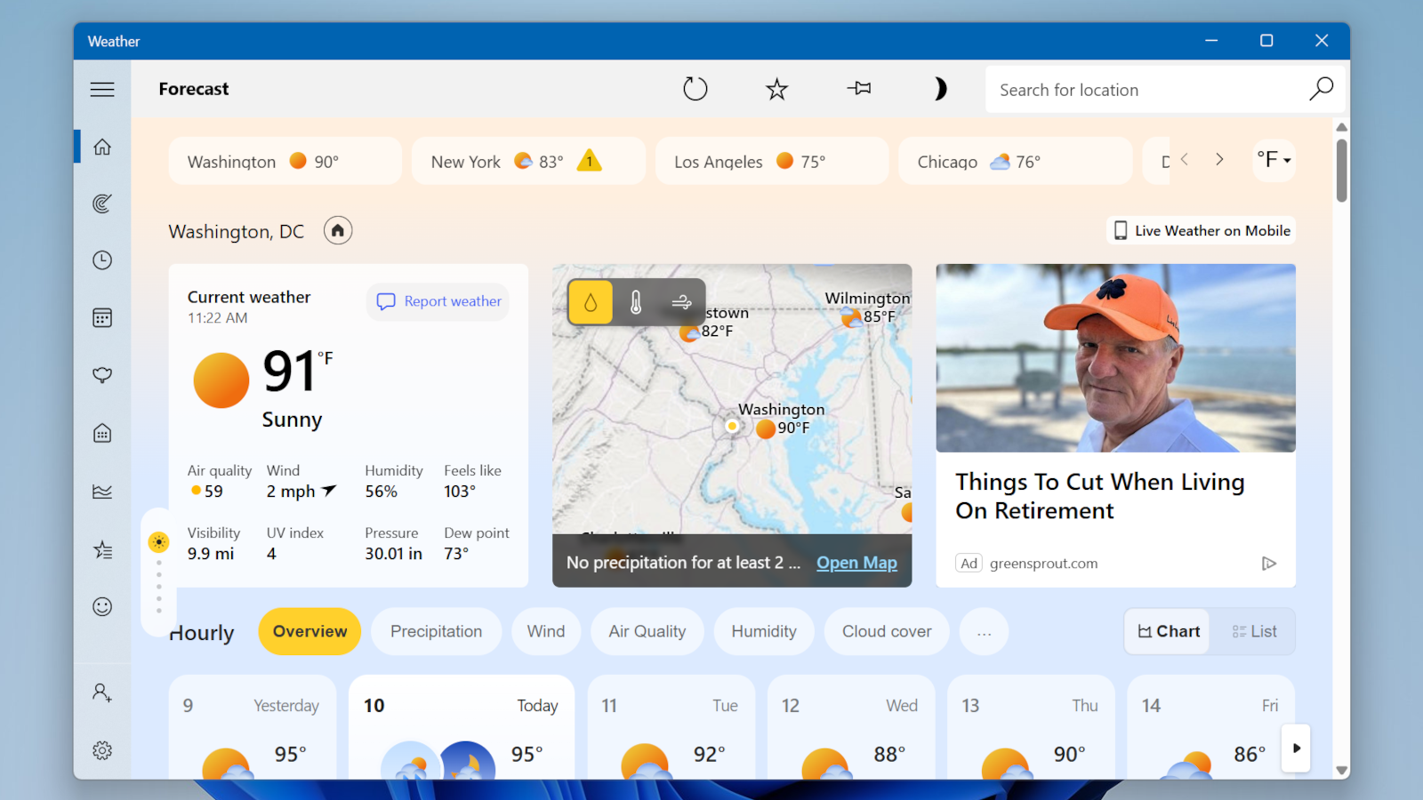 Windows 11’s Weather app uses 5x more RAM than macOS. That’s over 1GB