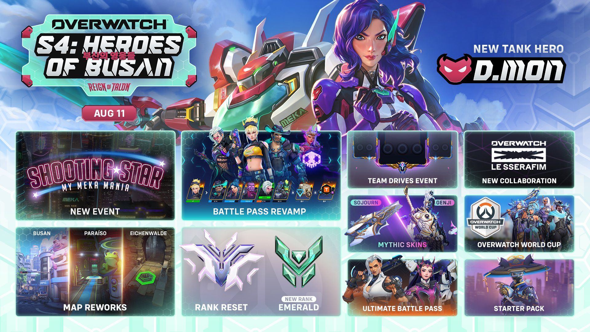 What’s New in Overwatch Season 4: Battle Pass Revamp, New Rank, Map Reworks, and More