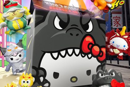 McDonald’s Announces Eight Hello Kitty x Godzilla Toys Coming to Happy Meals This August