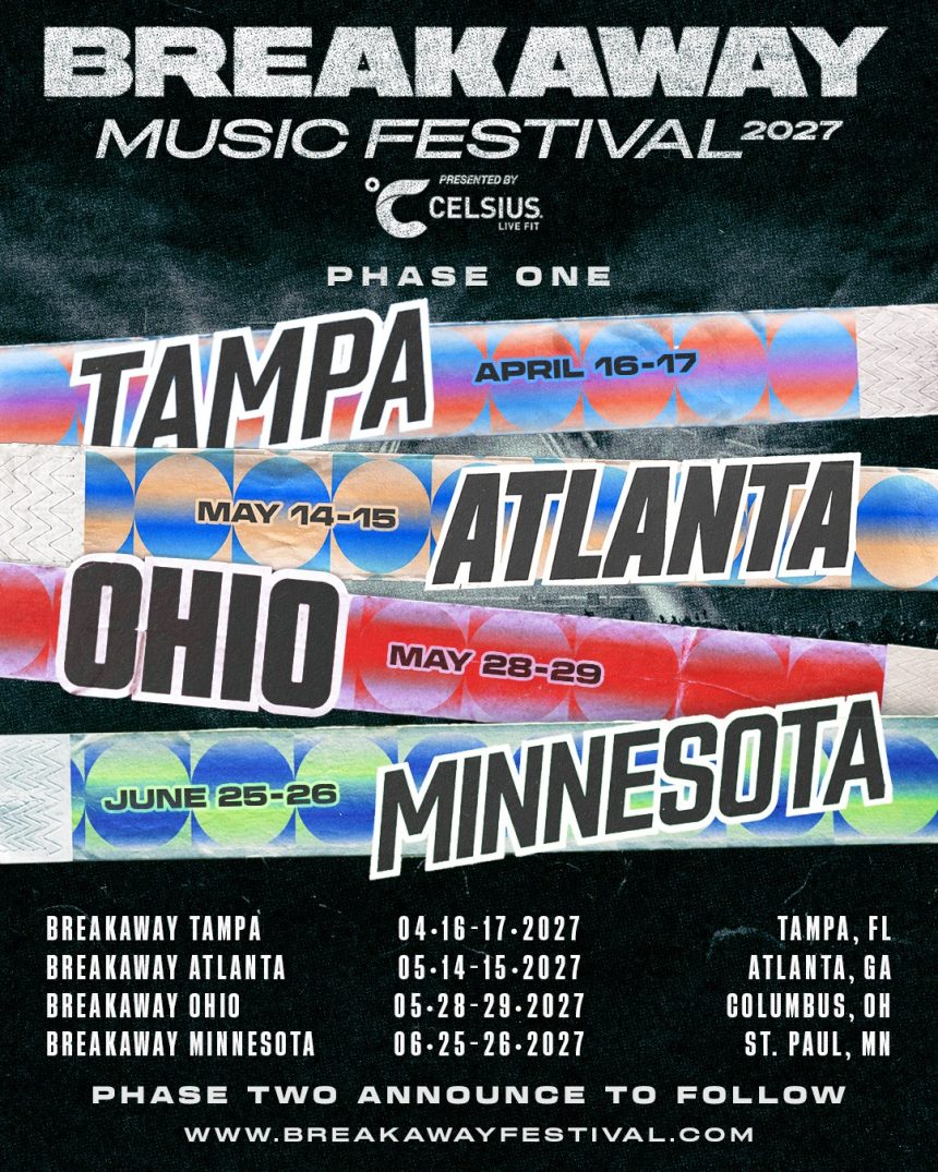 Breakaway Festival Announces First 4 Cities for 2027 Tour