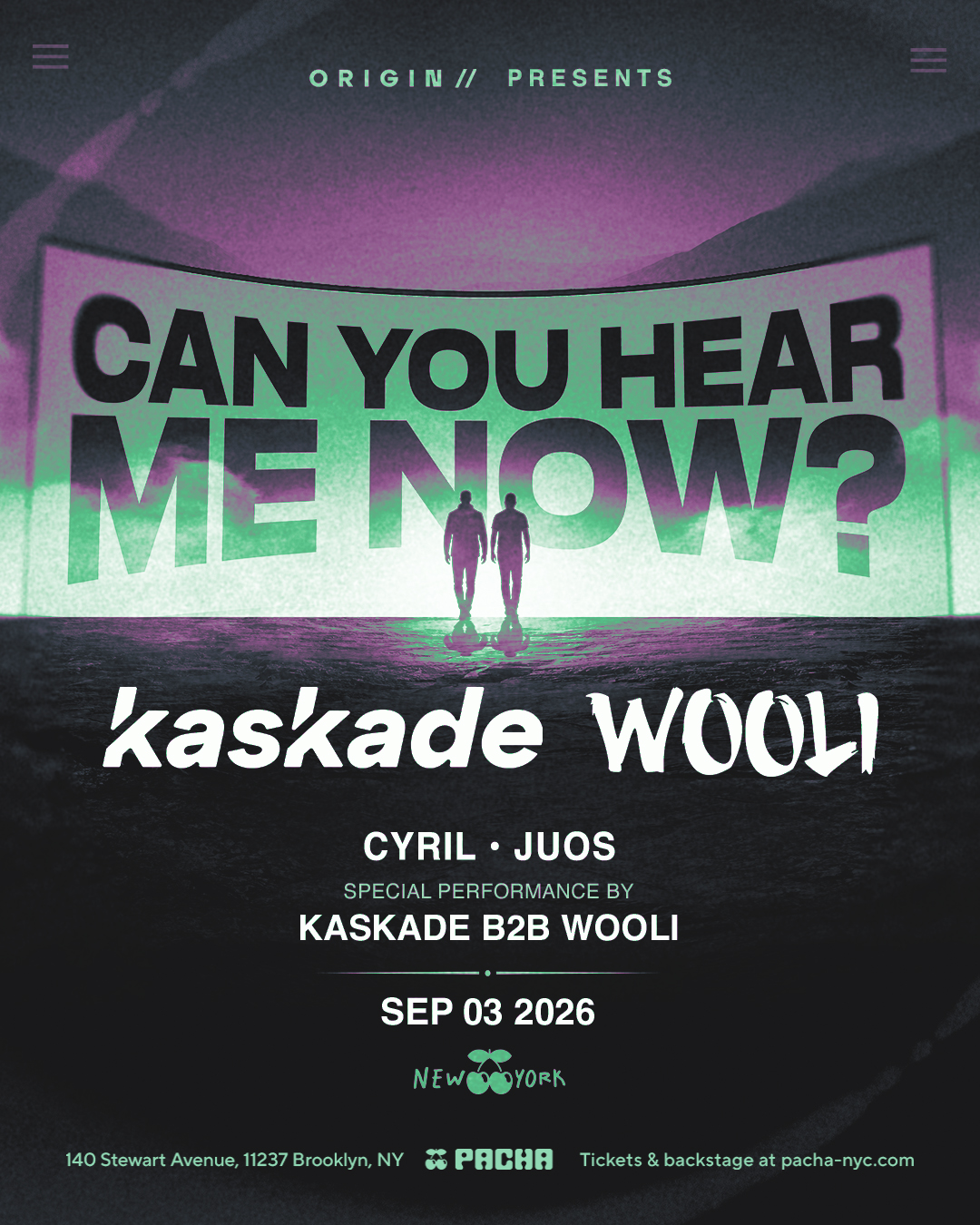 Kaskade and Wooli to B2B at Pacha New York As Part of ORIGIN// Tour