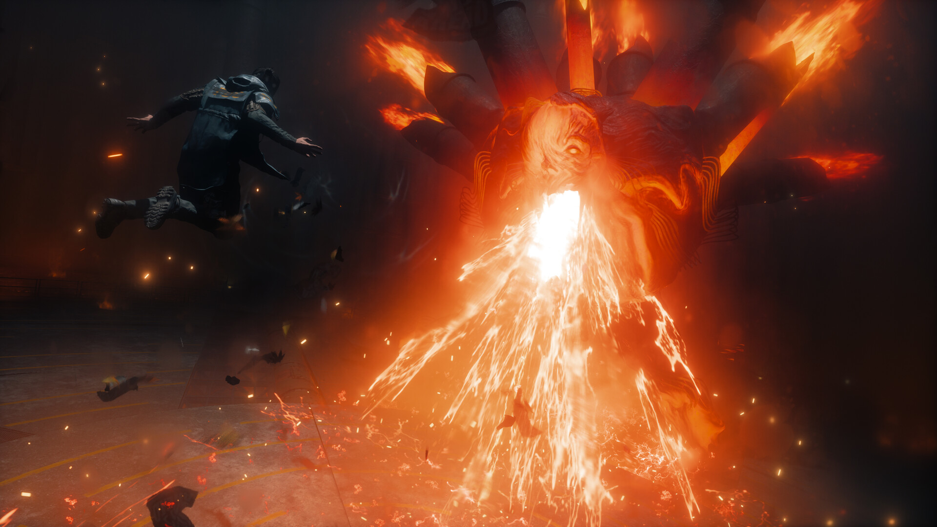 Control Resonant Gameplay Showcases the Deserter, a Towering, Magma-Spitting Boss