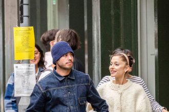 Ariana Grande and Ricky Álvarez Layer up for an Even Harder Launch in London