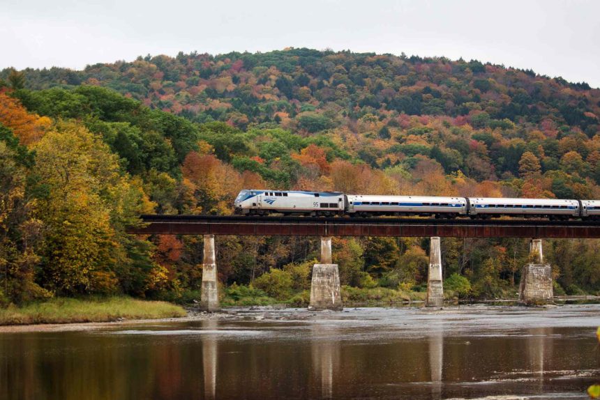 This Amtrak Train Takes Riders Through New England for Breathtaking Views of Fall Scenery
