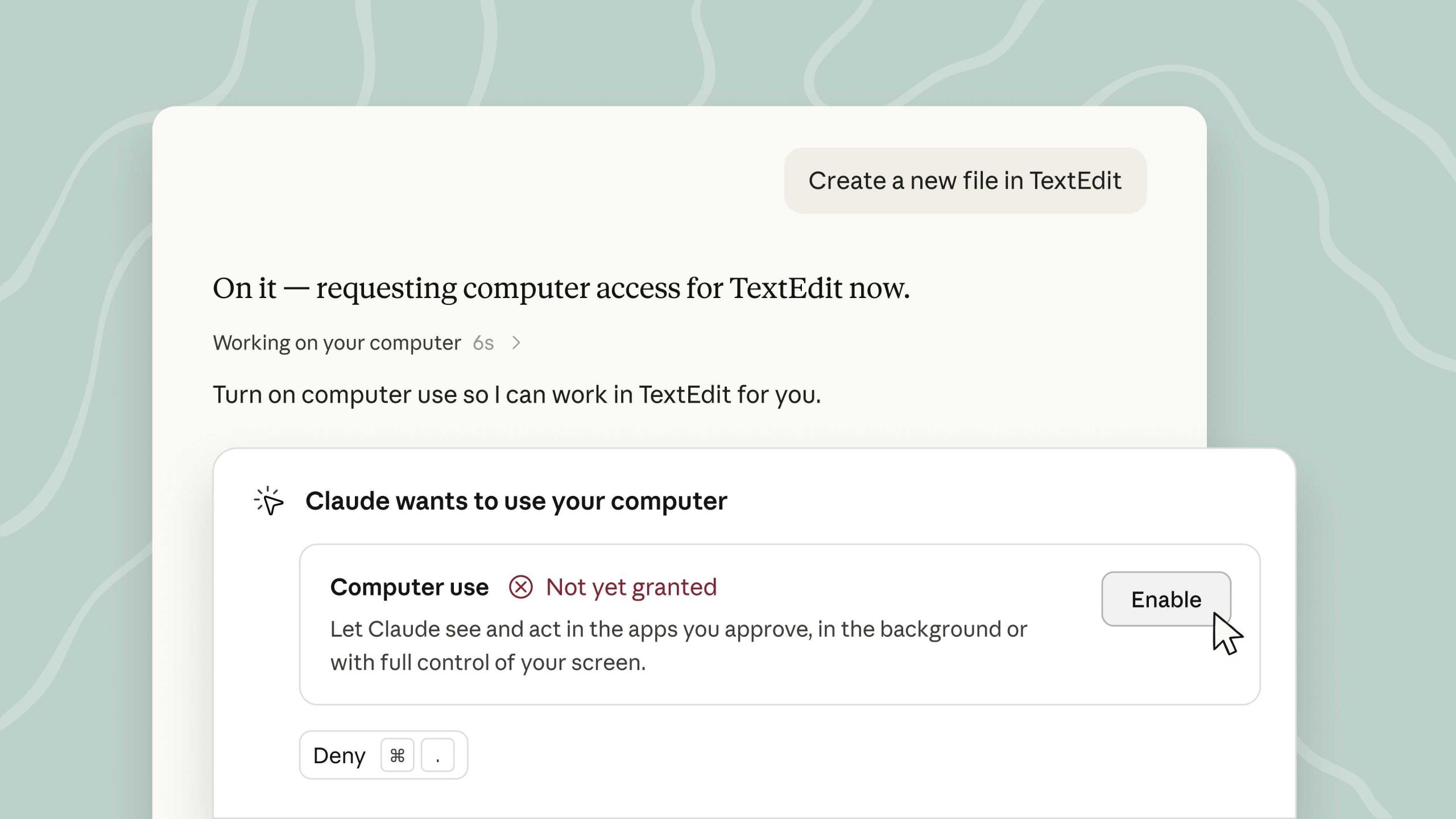 Claude can now click and type in the background while you work