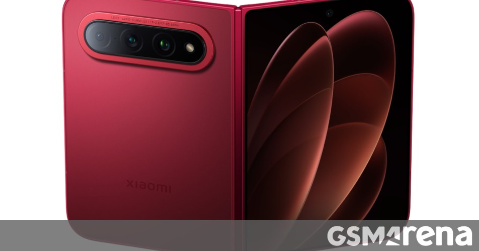 Xiaomi 18 Fold is here with the Xring O3 SoC, a wide format, and a cherry red colorway