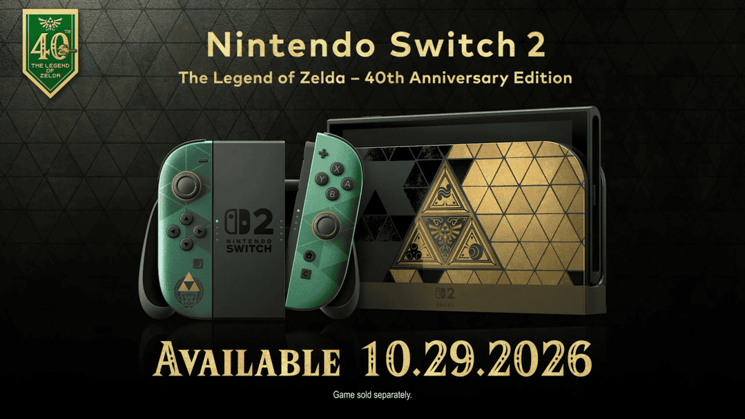 The Legend of Zelda 40th Anniversary  Editions Of The Switch 2 Console And Pro Controller Revealed