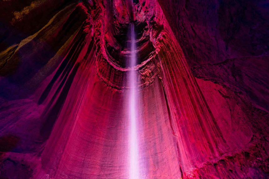 The Tallest Underground Waterfall You Can Visit in the U.S. Is Hidden Over 1,000 Feet Beneath a Tennessee Mountain Peak
