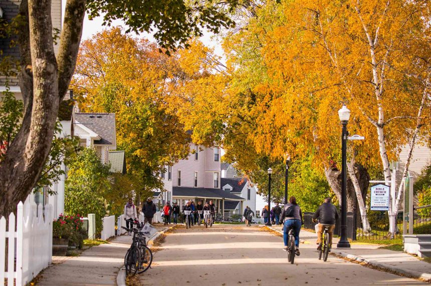 This Michigan Island Is an Idyllic Fall Getaway With Horse-drawn Foliage Tours and 70 Miles of Trails