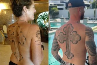 Rita Wilson, 69, reveals massive back tattoo matching son Chet Hanks