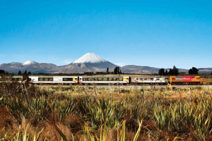 This 423-mile New Zealand Train Route Passes a Stunning National Park—and a Volcano Seen in ‘The Lord of the Rings’